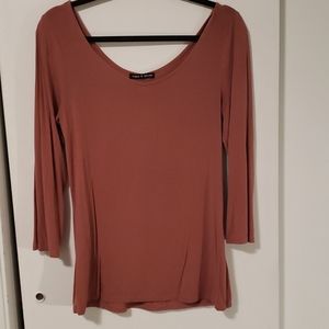 Cable & Gauge Rose Pink 3/4 Sleeve Shirt